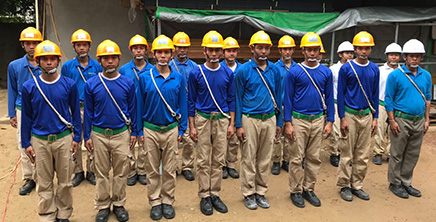 Young technical interns from Myanmar